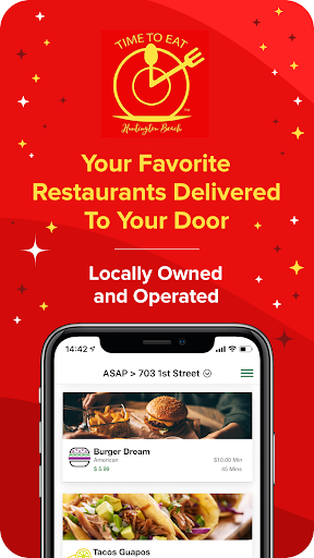 Android application Time to Eat Huntington Beach screenshort