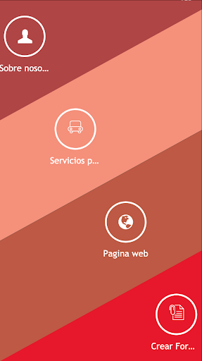 Android application Servicios privados Driver screenshort