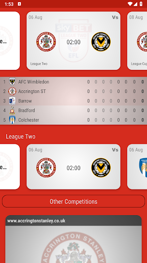Android application Accrington Stanley Fan App screenshort