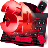 3D Black Red Keyboard Theme icon