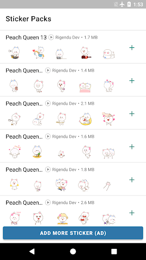 Animated Peach Queen Stickers WAStickerApps