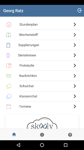 Android application skooly screenshort