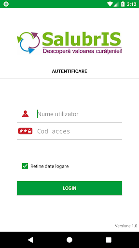 Android application Salubris Comenzi screenshort