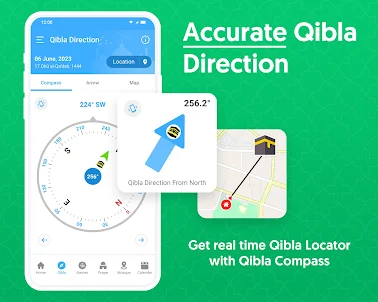 Qibla Compass: Qibla Direction