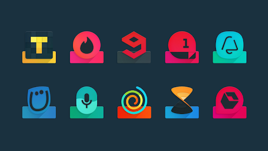 Ombre Icon Pack -kuvakaappaus