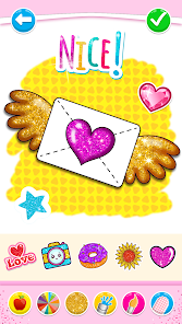 Captura 2 Glitter Toy Hearts para colore android