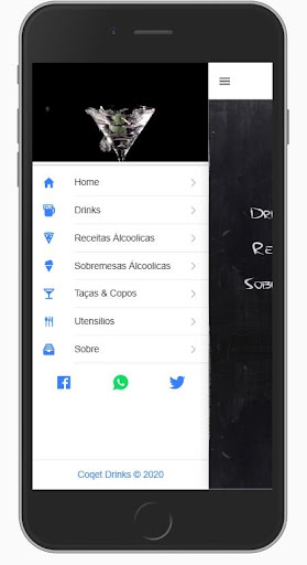 Android application Coqet Drinks screenshort