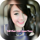 Edit photo with square frame icon