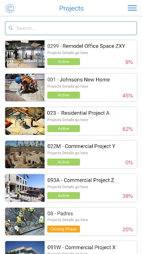 Android application ConsLog Construction Software screenshort