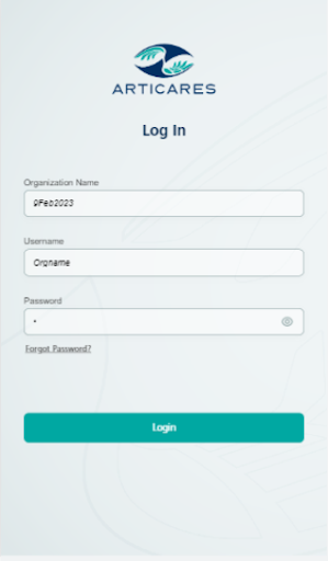 Android application CarePlatform screenshort