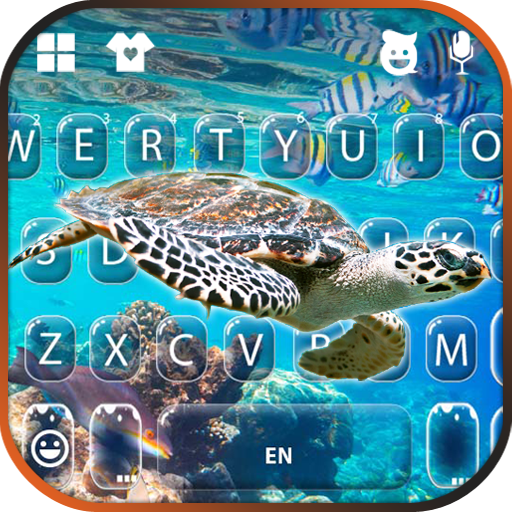 Diving Sea Turtle Keyboard Bac logo