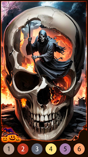 Dark Skeleton Color by number screenshot 5