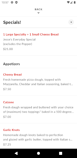 Jesses Pizza Co Screen 3