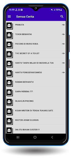 Android application 1000+ Cerita Hantu Horor Seram screenshort