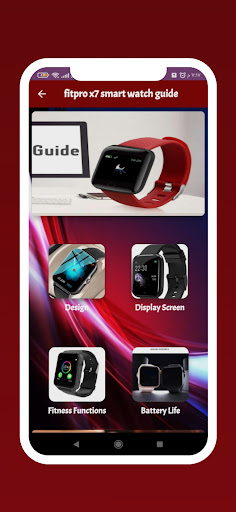 Android application fitpro x7 smart watch guide screenshort