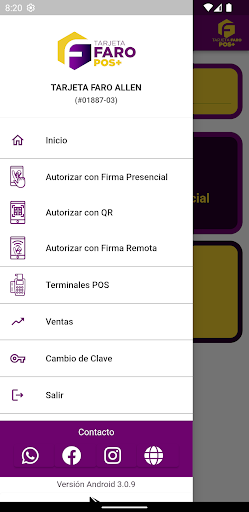 Tarjeta Faro POS+ Screen 2
