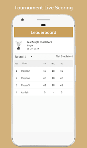 Karnataka Golf Association Screen 2