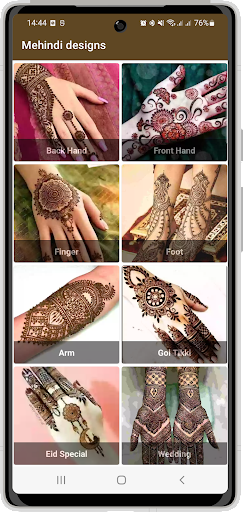 Android application Easy Arabic Mehandi Design screenshort