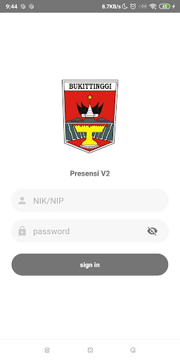 Android application Bukittinggi Presensi screenshort