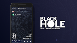 screenshot of Black Hole - Lock screen