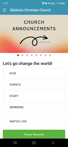 Android application Ekklesia Christian Church screenshort