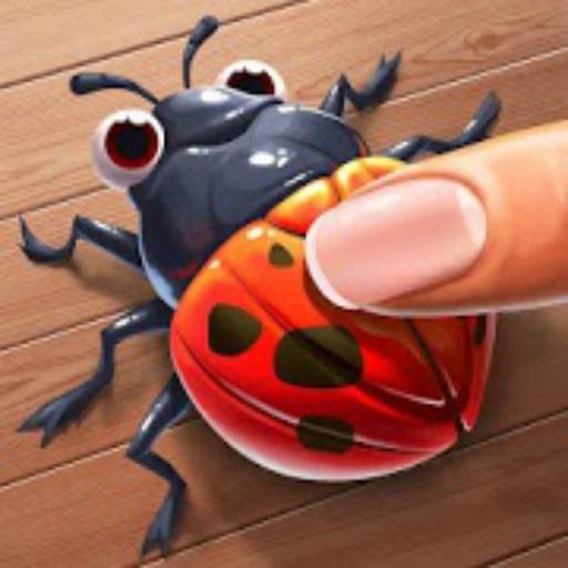 Insect smasher. Bug smash ants logo