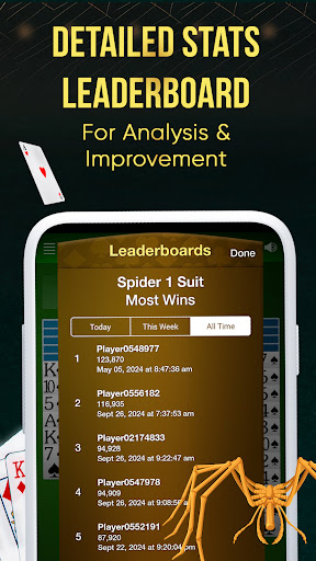 Spider Solitaire Card Games Screenshot