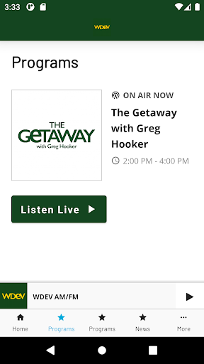 WDEV Vermont Radio Screen 2
