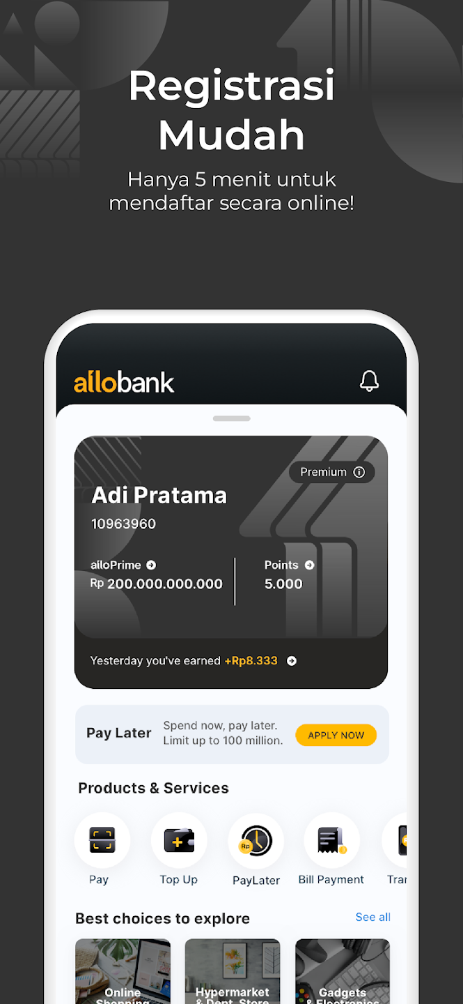 Unduh Aplikasi Allo Bank APK Penghasil Uang