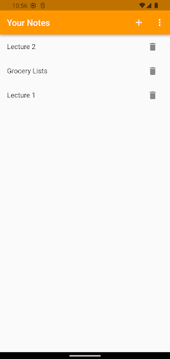 Android application Simple MyNotes screenshort