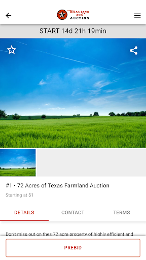 Texas Land and Auction Screen 3