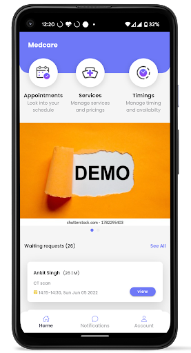 Android application Saral Health - For Doctors screenshort