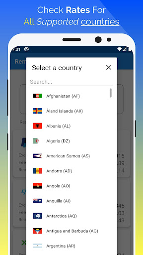 Remit Rates Screen 2