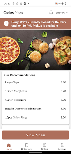 Carlos Pizza Screen 2