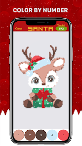 Screenshot 4 Christmas Santa Pixel Art - Co android