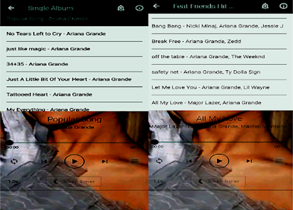 Captura de Pantalla 2 Ariana Grande Songs Album android