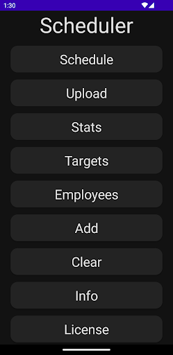 Android application Scheduler screenshort