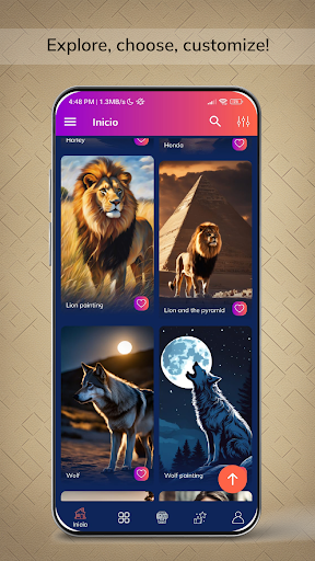 Android application WallCreative AI Wallpapers HD screenshort