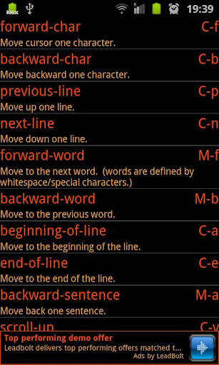 Emacs Quick Reference Screen 2