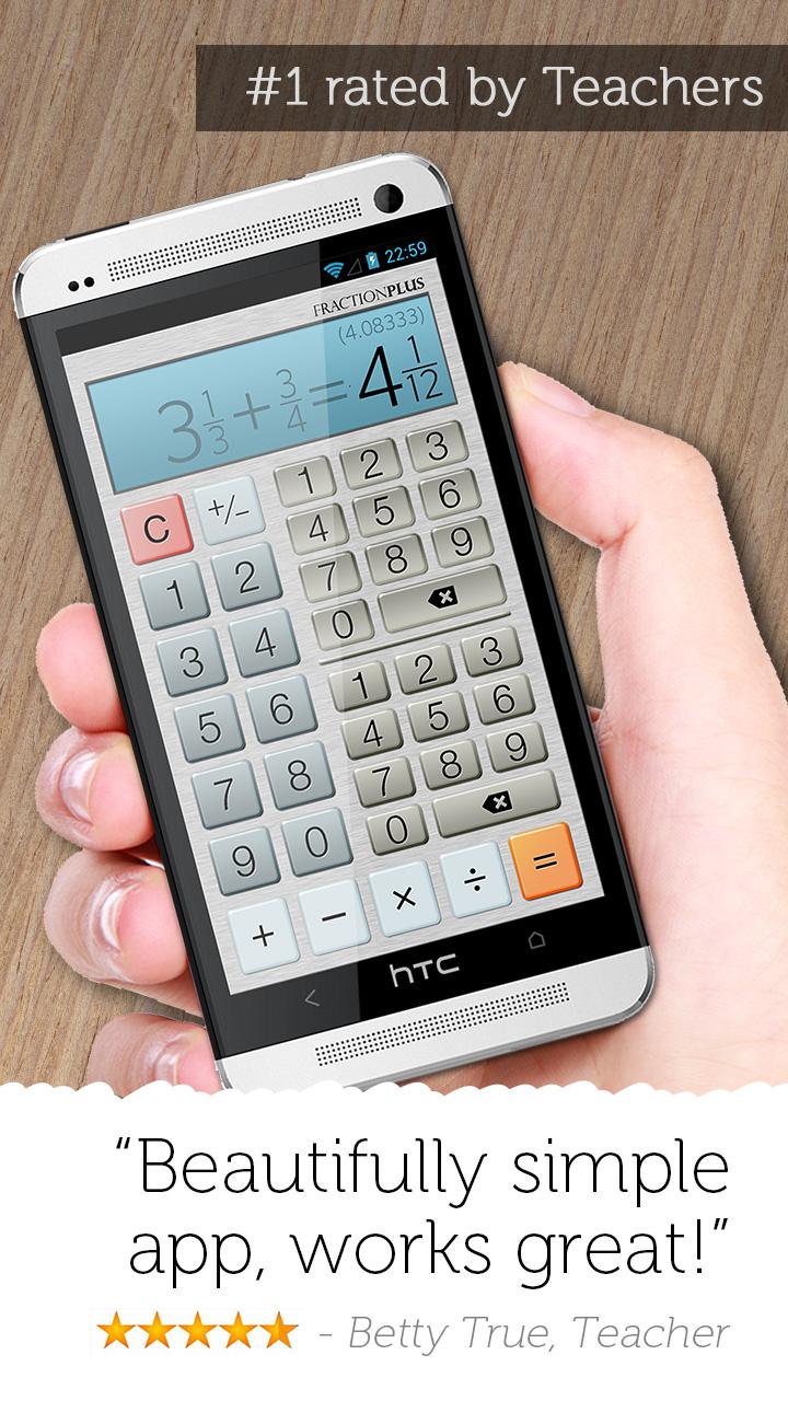 Android application Fraction Calculator Plus screenshort