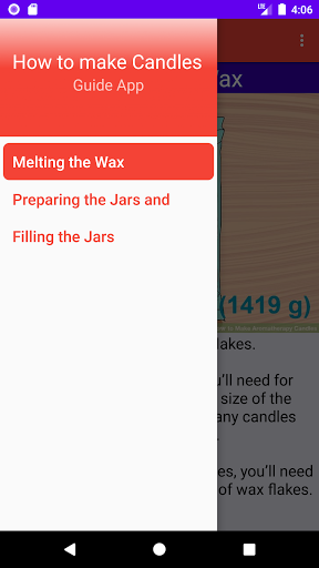 Android application Making Candles in 3 Easy Steps screenshort