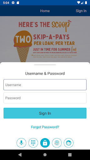 Circle Federal Credit Union Screen 2