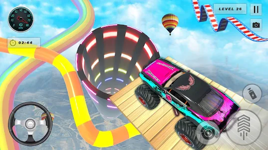 怪物卡车汽车游戏 3D: 警察城市汽车竞赛游戏没有互联网