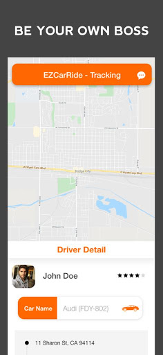 Android application EzCarRide Driver screenshort