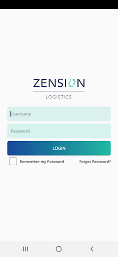 Android application Zension Logistics screenshort