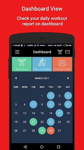 Gym Master Android Application Screen 3