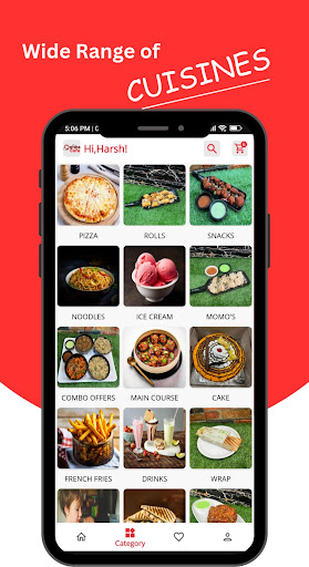 OnlineCafe - Food Delivery App Screen 2