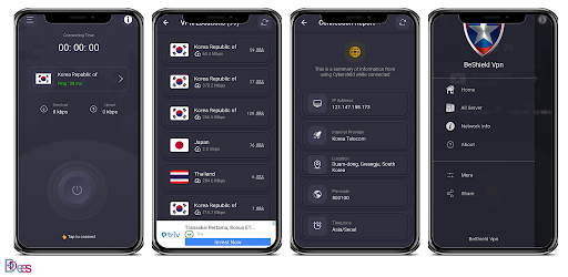 Android application BeShield VPN screenshort