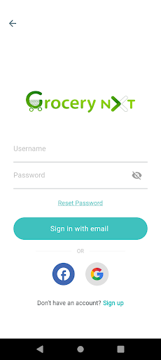Android application Grocery NXT screenshort