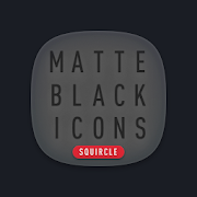 Matte Black SQUIRCLE Icons